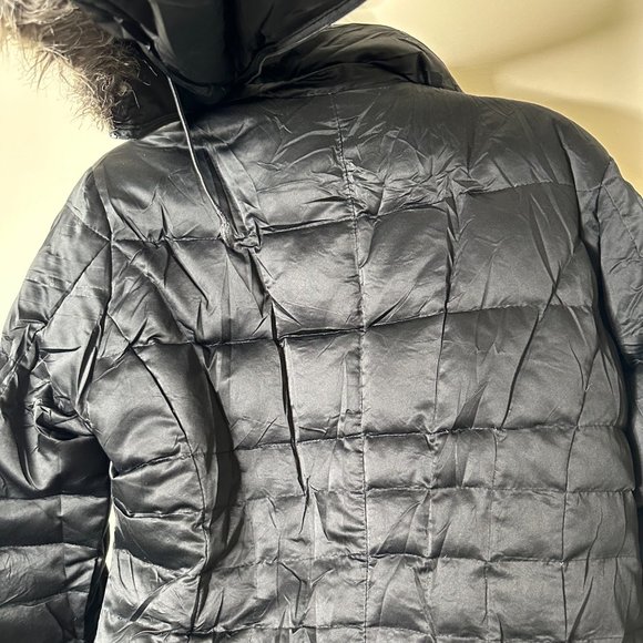 Calvin Klein Black Faux Fur Hooded Puffer Jacket XS - Picture 7 of 9